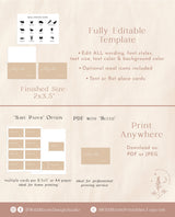 Modern Beige Place Card Template | Minimalist Place Cards