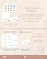 Minimalist Wedding Place Card | Modern Place Cards