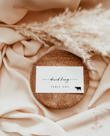 Minimalist Wedding Place Card | Modern Place Cards