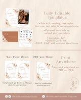 Terracotta Wedding Invitation Template | Minimalist Wedding Invite