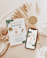 Tropical Bachelorette Party Invitation | Tropical Bachelorette Itinerary