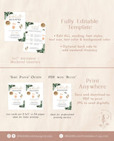Tropical Bachelorette Party Invitation | Tropical Bachelorette Itinerary