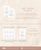 Thank You Favor Tag Template | Editable Favor Tag