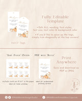 Fall Shower Favor Tag Template | Fall Baby Shower Favor Tag