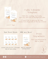 Fall Shower Favor Tag Template | Fall Baby Shower Favor Tag 