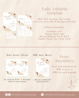 Bohemian Bridal Shower Invite | Autumn Bridal Shower Bundle