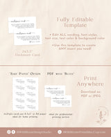 Minimalist Enclosure Card | Modern Wedding Invite Insert