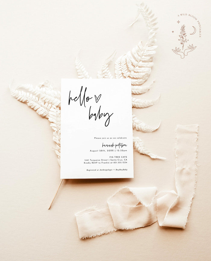 Minimalist Baby Shower Invitation | Gender Neutral Baby Shower