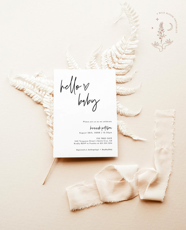 Minimalist Baby Shower Invitation | Gender Neutral Baby Shower 