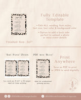 Leopard Print Price List Template | Boho Small Business