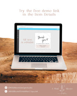 Modern Thank You Favor Tag Template | Shower Stickers