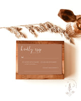 Terracotta Wedding Invitation Template | Minimalist Burnt Orange Wedding Invite
