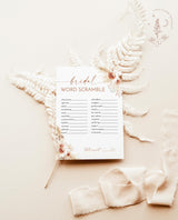 Bridal Word Scramble Game | Boho Bridal Shower Game