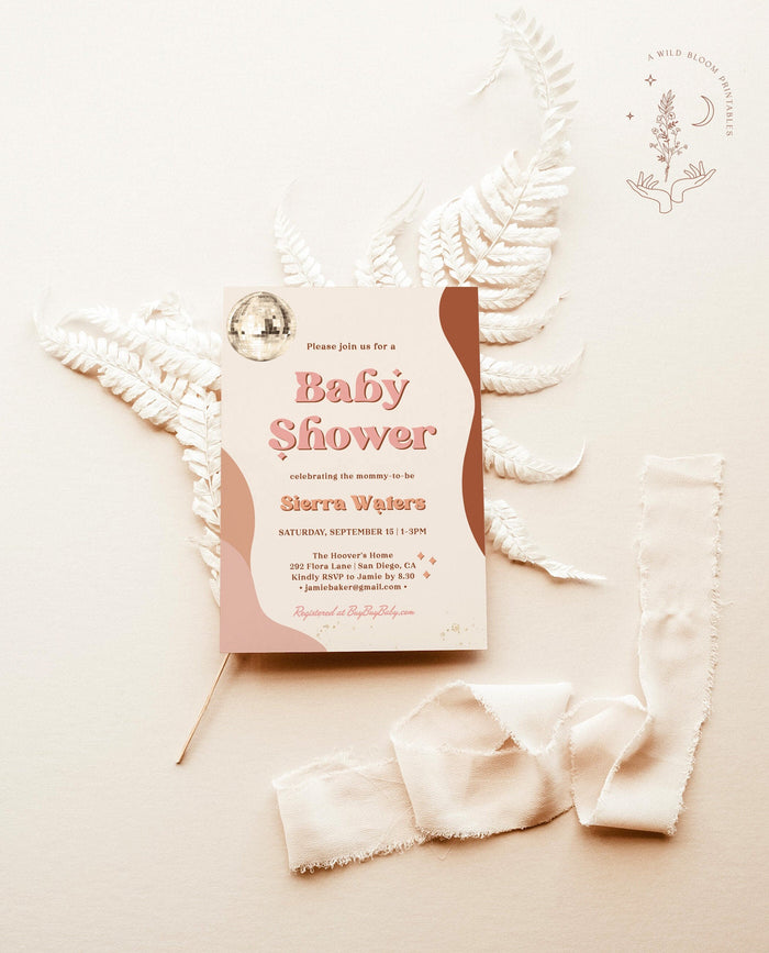 Retro Baby Shower Invite | 70s Baby Shower
