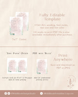 Find the Guest Shower Game | Editable Boho Game Template
