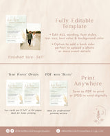 Pampas Grass Drive By Baby Shower Invite | Baby Boy Shower Template