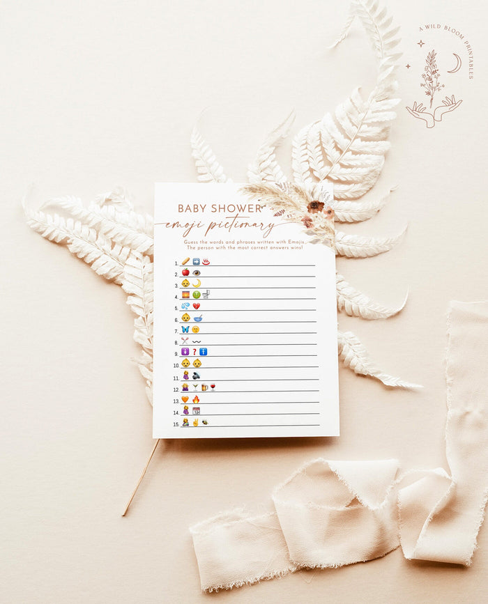 Emoji Picture Game | Baby Shower Emoji Picture Game