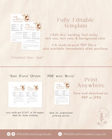 Baby Shower Advice and Predictions Card | Girl Baby Shower