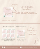 Boho Hair Tie Cards Card | Editable Hair Tie Favor Card Template