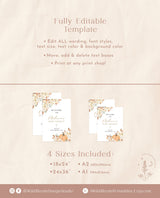 Fall Welcome Sign Template | Autumn Baby Shower Welcome Sign