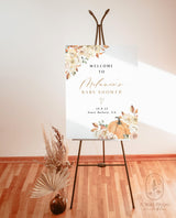 Fall Welcome Sign Template | Autumn Baby Shower Welcome Sign