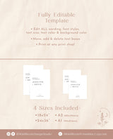 Minimalist Wedding Welcome Sign Template | Editable Welcome Sign