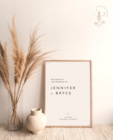 Minimalist Wedding Welcome Sign Template | Editable Welcome Sign 