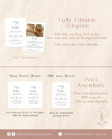 Minimalist Wedding Invitation with Details | Modern Wedding Invite