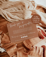 Minimalist Small Business Thank You Card | Boho Boutique Thank You Template