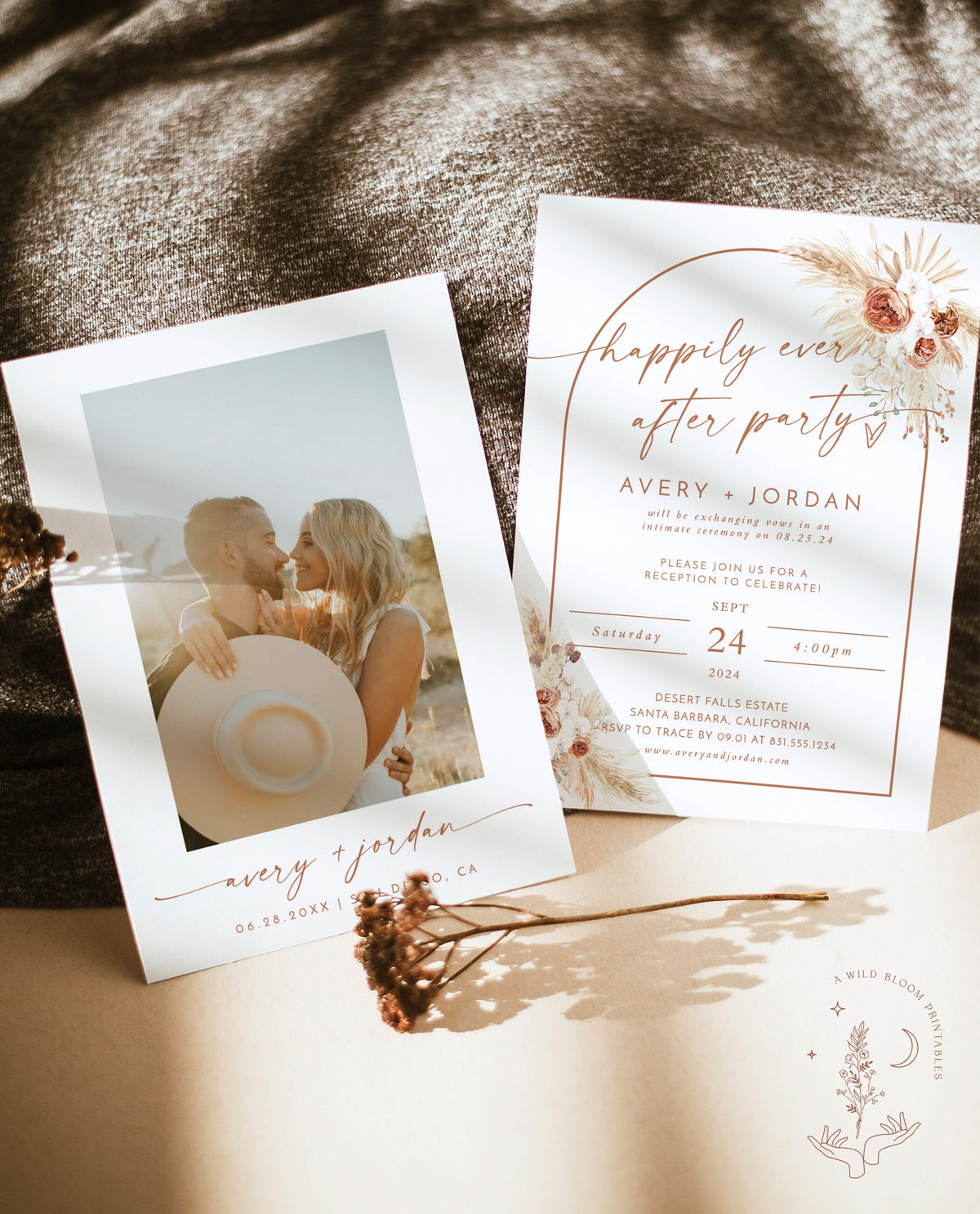 Photo Wedding Announcement | Photo Elopement Announcement