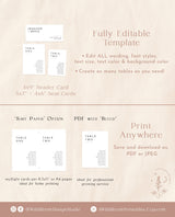 Minimalist Wedding Seating Cards | Modern Wedding Table Seating Chart Cards