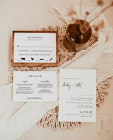 Modern Wedding Invitation Suite Template | Minimalist Wedding Invite 