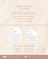 Minimalist Seating Chart Poster | Modern Wedding Seating Chart