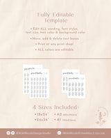 Minimalist Seating Chart Sign | Modern Wedding Seating Chart Poster