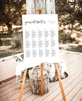 Minimalist Seating Chart Sign | Modern Wedding Seating Chart Poster