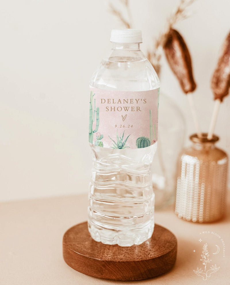 Desert Water Bottle Label | Desert Baby Shower 