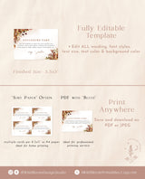 Fall Wedding Enclosure Card | Autumn Wedding Invite Insert