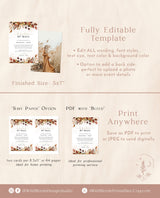 Fall Baby Shower By Mail Invitation | Autumn Baby Shower Invite