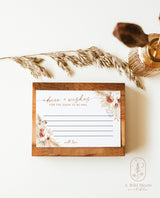 Advice and Wishes Card | Pampas Grass Bridal Shower 