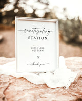 Minimalist Sanitizing Station Sign | Sanitizing Station Wedding Sign 