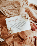 Boho Wedding Downsize Announcement Card | Boho Covid Wedding Update