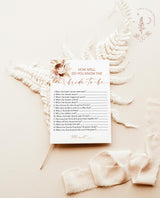 How Well Do You Know the Bride-to-Be Game | Boho Bridal Trivia Shower Game