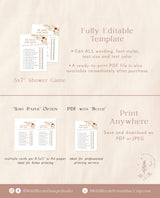 Pampas Grass He Said She Said Game | Boho Bridal Shower Game