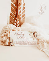 Boho Display Shower Card | Pampas Grass Display Shower Card