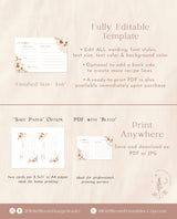 Bridal Shower Recipe Card | Pampas Grass Bridal Shower Recipe Card