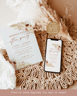 Photo Wedding Announcement | Photo Elopement Announcement | Nothing Fancy Just Love | Happily Ever After Party Invite | Boho Invite A4