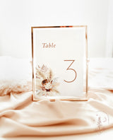 Boho Wedding Table Number | Pampas Grass Wedding Table Number
