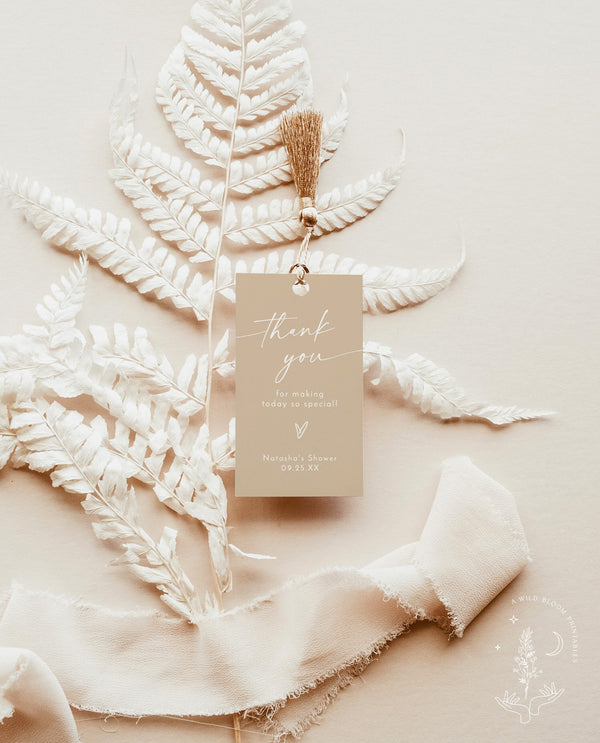 Minimalist Baby Shower Thank You Tags | Gender Neutral Baby Shower 