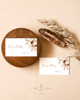 Boho Place Card Template | Wedding Place Cards