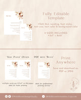 Bohemian Drink Menu Template | Pampas Grass Cocktail Menu